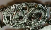 heavy cast silver belt of unknown origin