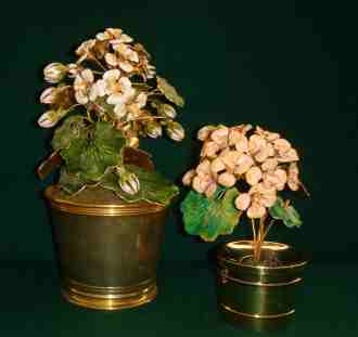 silver-plated and gold-plate-on-sterling cachepots