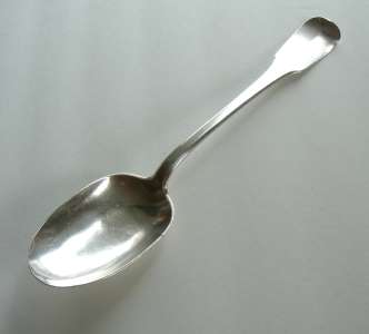Spanish silver serving spoon