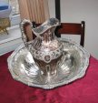 silver pitcher with basin