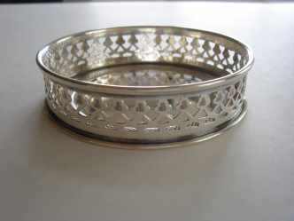 Italian silver coaster