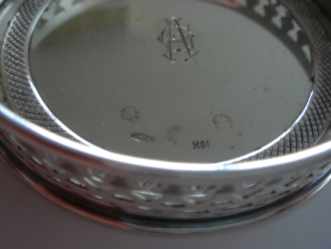 Italian silver coaster