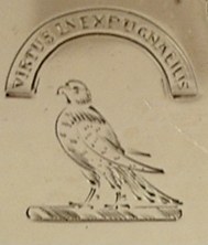 Falcon or hawk with VIRTUS INEXPUGNABILIS motto