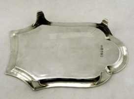 Bottom of Chawner stand showing assay scrapings (light colored area)