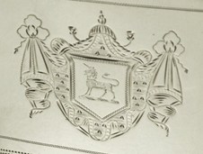 cartouche being used by T. Graham & J Willis 1791 (tea caddy)