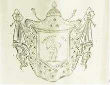 cartouche being used by Henry Chawner 1790 (teapot and stand)