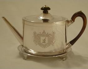Teapot & stand by Henry Chawner, London 1791