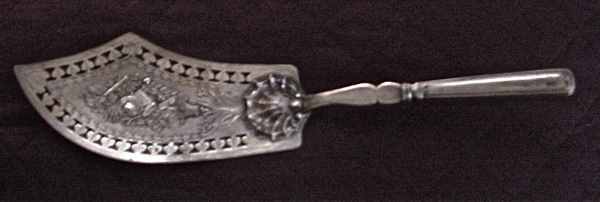 ornate silver knife server