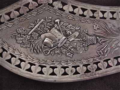 ornate silver knife server