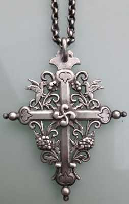 silver  Byzantium orthodox cross