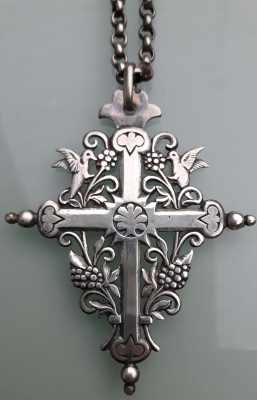 silver  Byzantium orthodox cross