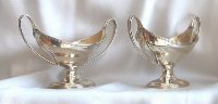 boat shaped salts: London 1792, silversmith Robert Hennell I