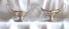 boat shaped salts: London 1792, silversmith Robert Hennell I