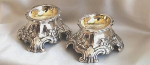 silver salts: Augsburg (Germany) 1773/1775, silversmith Carl Samuel Betkober