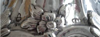 silver salts: Augsburg (Germany) 1773/1775, silversmith Carl Samuel Betkober