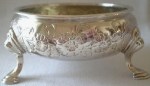 auldron salts with rococo design: London 1746, silversmith TB