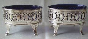 boat-shaped bowl: London 1790, silversmith Hester Bateman