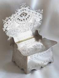 Russian silver salt throne