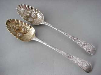 silver berry spoons