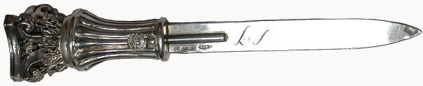 Italian silver paper knife