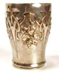 antique silver baby beaker