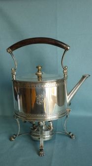 silver teapot