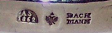 silver candlsticks: marks