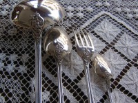 French silver flatware set
