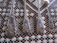 French silver flatware set