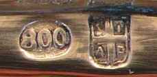 Italian silver tray mark
