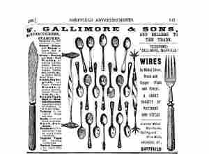 W. Gallimore & Sons advertising 1890s