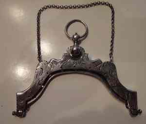 purse with silver handle