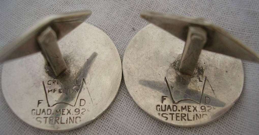 Mexican silver cufflinks