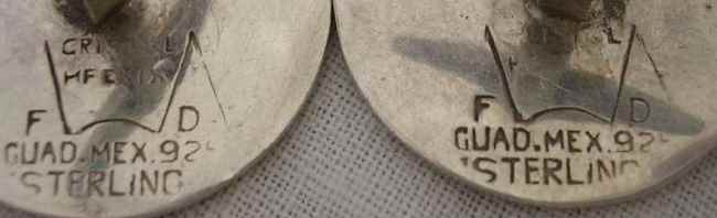Mexican silver cufflinks