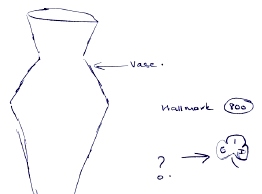 silver vase