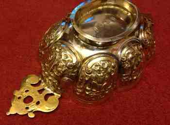silver twin handled bowl