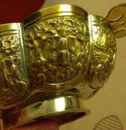 silver twin handled bowl