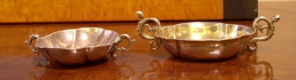 unmarked silver cups