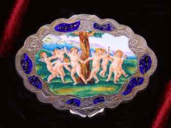 The favourite case shape with faux lapis lazuli enamelled sections