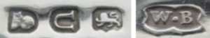 silver sugar tongs: William Bateman 1815/16