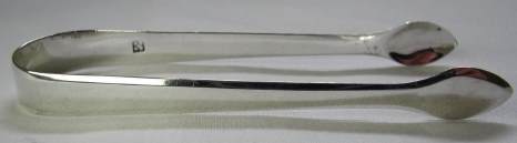 silver sugar tongs: Peter & William Bateman