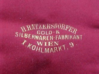 red satin lining with the H. Ratzersdorfer label