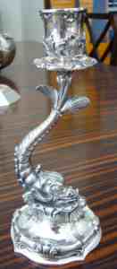 Italian silver candlestick