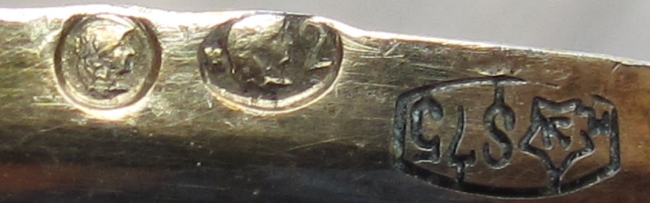 goblet double-marked with original Russian mark and Polish re-mark