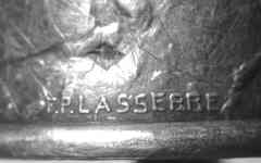 Signature of designer/engraver Firmin-Pierre Lasserre