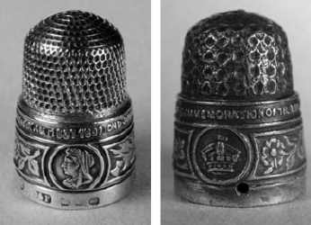 thimbles commemorating Diamond Jubilee