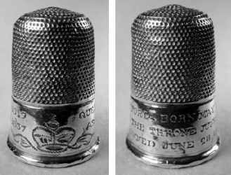 thimbles commemorating ascending the throne/Coronation