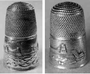 Brighton Chain Pier souvenir thimbles