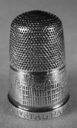 thimble commemorating the Great Exhibition move to Sydenham Hill in South London
