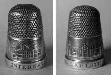 George Cartwright and Horace Woodward thimble commemorating The International of 1862